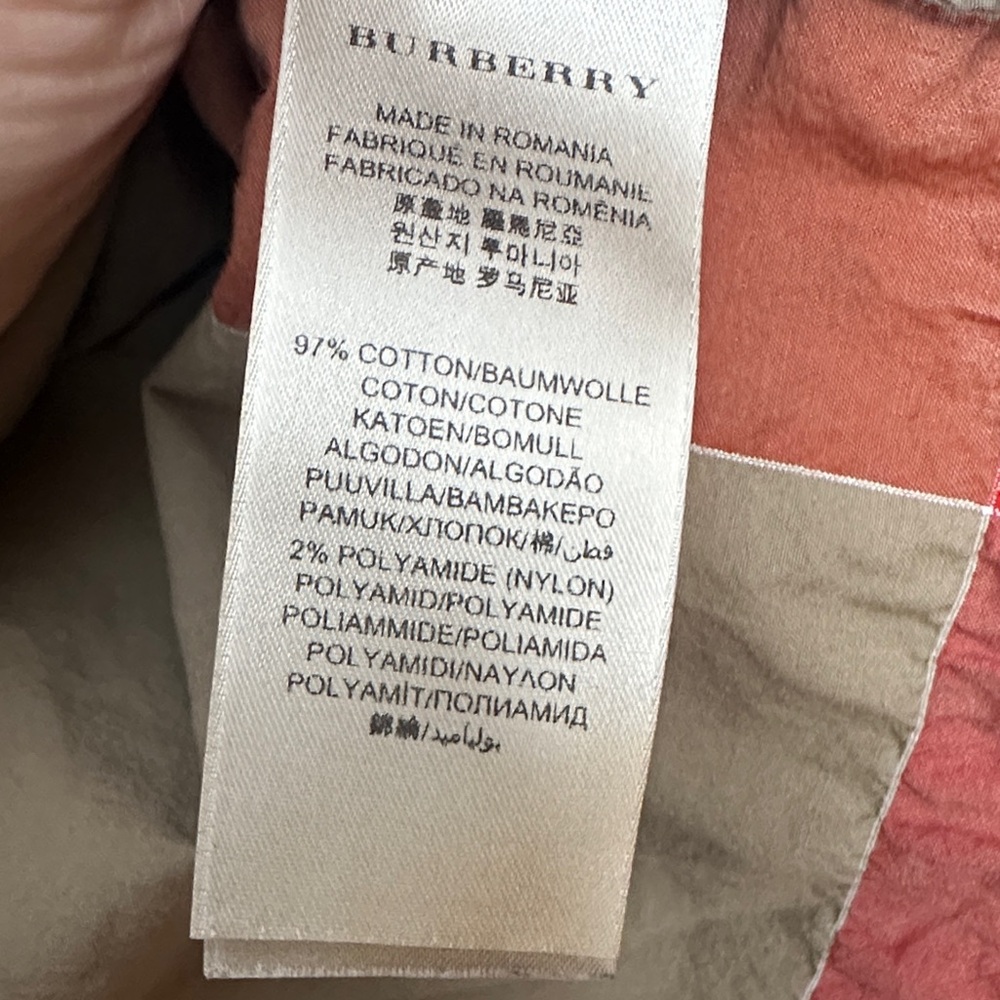 BURBERRY BRIT Checkered Blouse - Red, Orange and Tan - Picture 5 of 12
